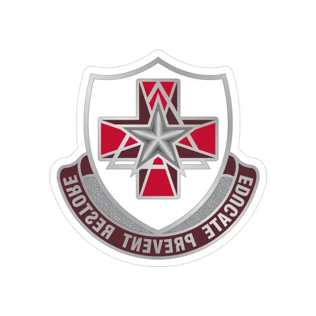 Dental Health Activity Fort Sam Houston (U.S. Army) REVERSE PRINT Transparent Die-Cut STICKER 2 Inch Die-Cut Transparent - The Sticker Space