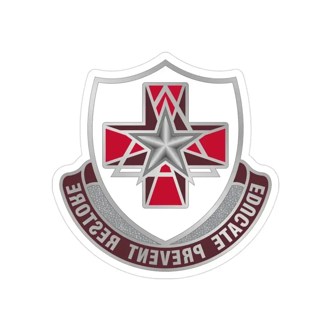 Dental Health Activity Fort Sam Houston (U.S. Army) REVERSE PRINT Transparent Die-Cut STICKER 3 Inch Die-Cut Transparent - The Sticker Space