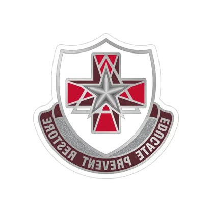 Dental Health Activity Fort Sam Houston (U.S. Army) REVERSE PRINT Transparent Die-Cut STICKER 5 Inch Die-Cut Transparent - The Sticker Space