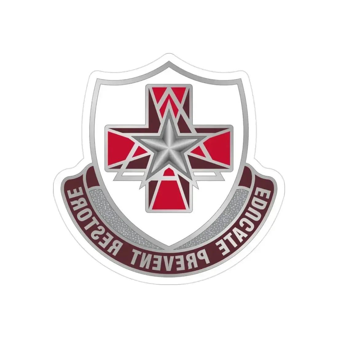 Dental Health Activity Fort Sam Houston (U.S. Army) REVERSE PRINT Transparent Die-Cut STICKER - The Sticker Space