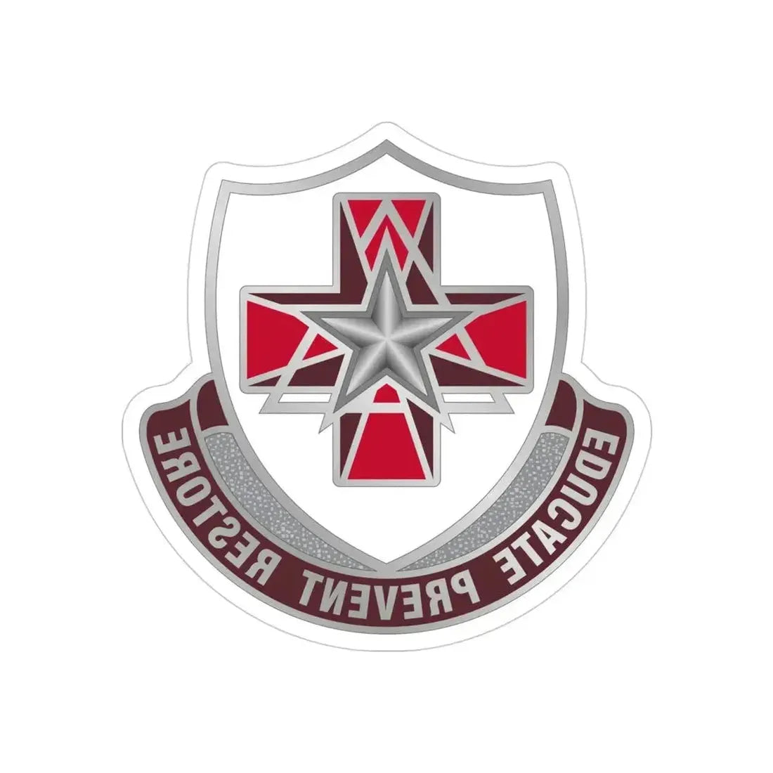 Dental Health Activity Fort Sam Houston (U.S. Army) REVERSE PRINT Transparent Die-Cut STICKER - The Sticker Space