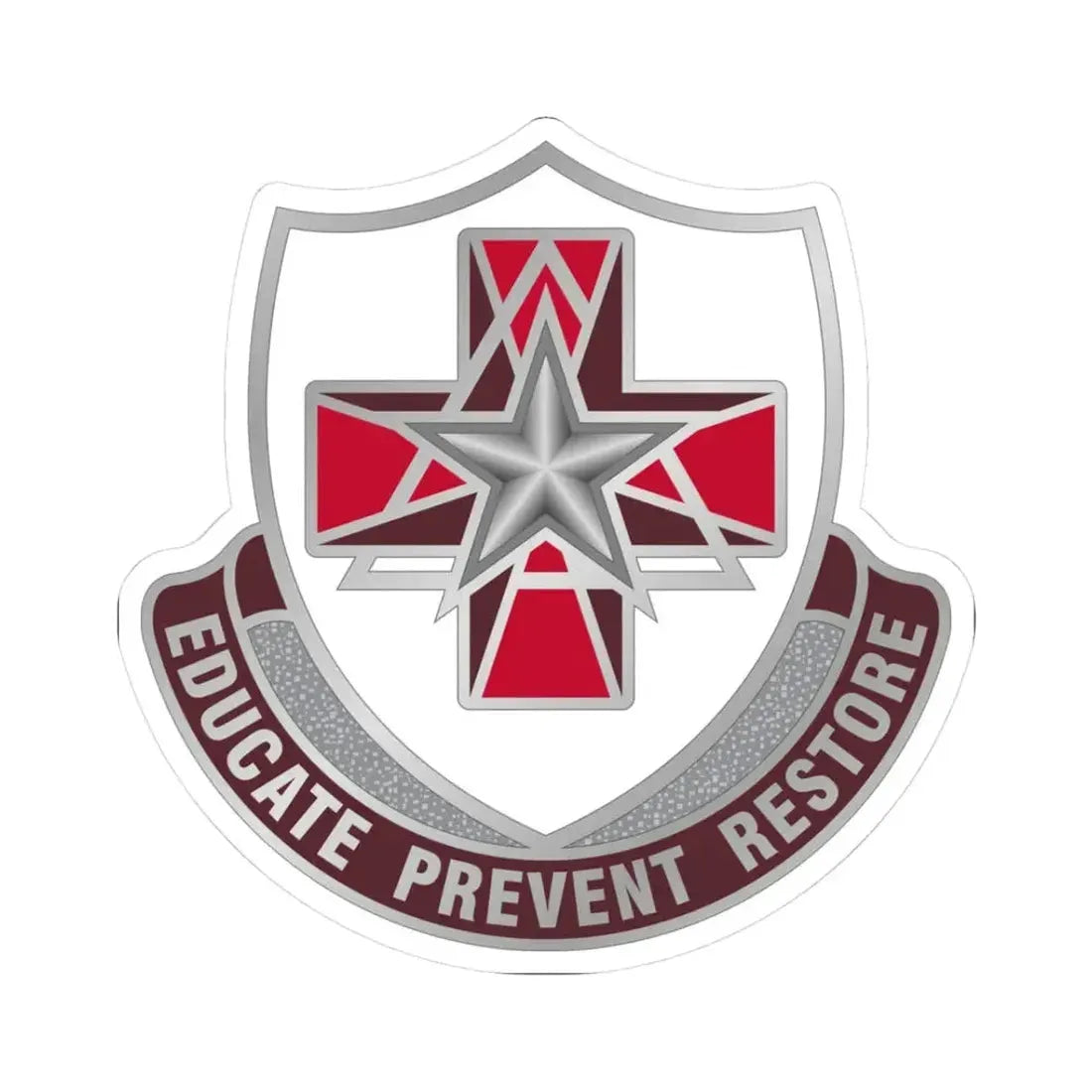 Dental Health Activity Fort Sam Houston (U.S. Army) STICKER Vinyl Kiss-Cut Decal 3 Inch White - The Sticker Space