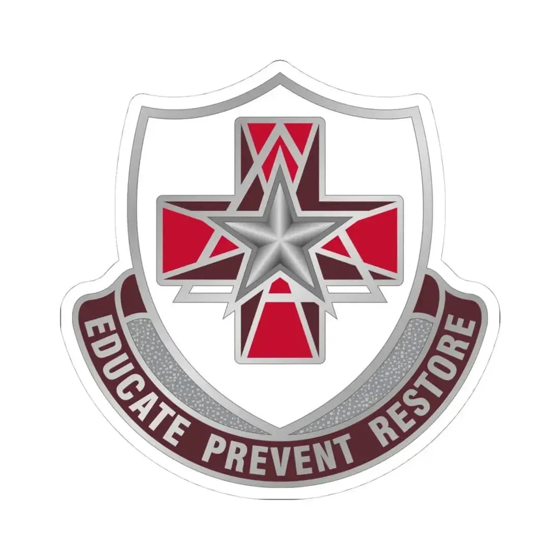 Dental Health Activity Fort Sam Houston (U.S. Army) STICKER Vinyl Kiss-Cut Decal 4 Inch White - The Sticker Space