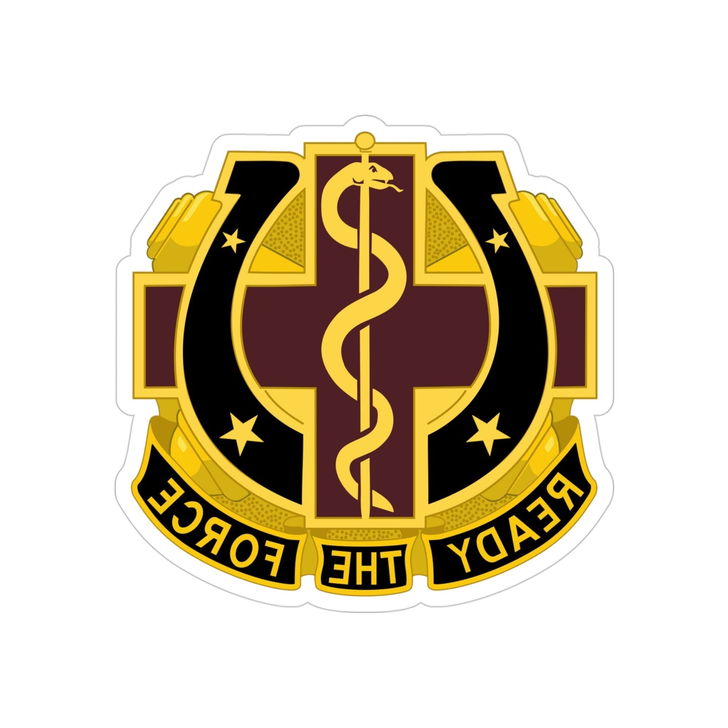 Dental Health Activity Fort Sill 2 (U.S. Army) REVERSE PRINT Transparent STICKER-4" × 4"-The Sticker Space