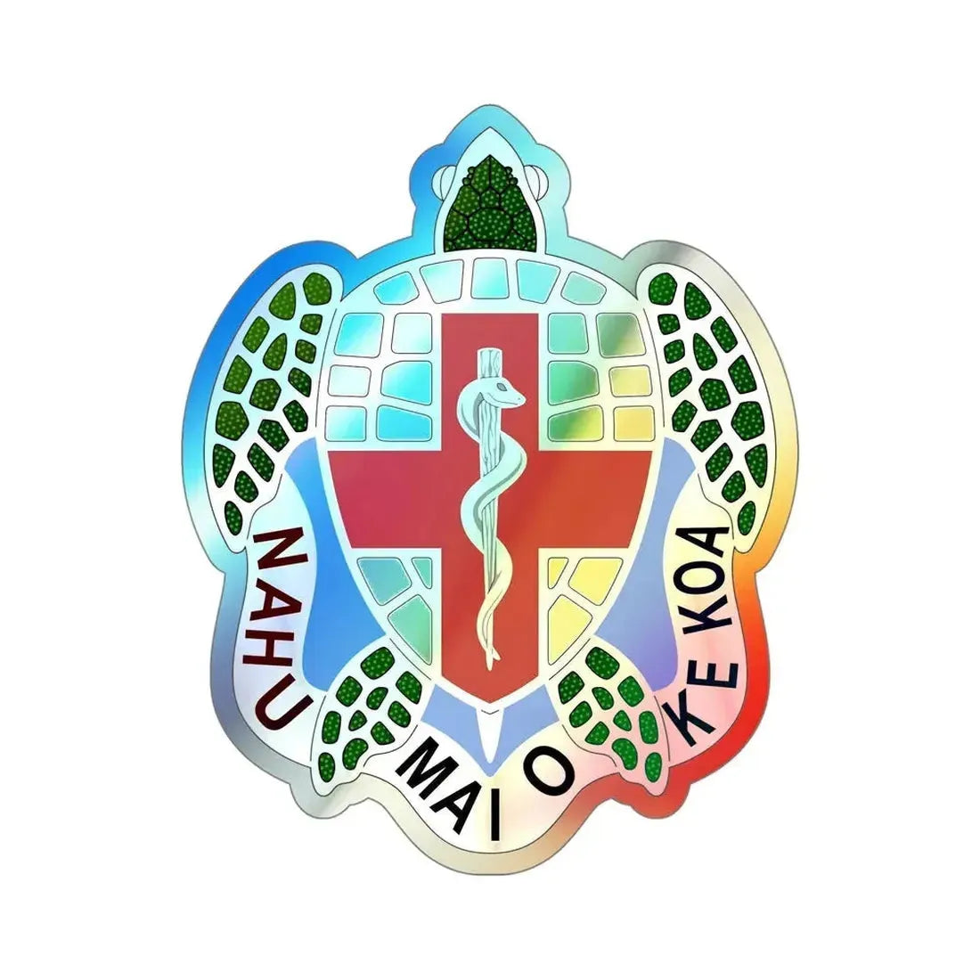 Dental Health Activity Hawaii (U.S. Army) Holographic STICKER Die-Cut Vinyl Decal 5 Inch Holographic - The Sticker Space