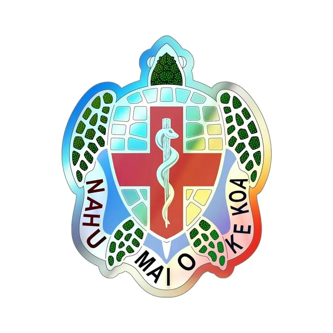 Dental Health Activity Hawaii (U.S. Army) Holographic STICKER Die-Cut Vinyl Decal 6 Inch Holographic - The Sticker Space