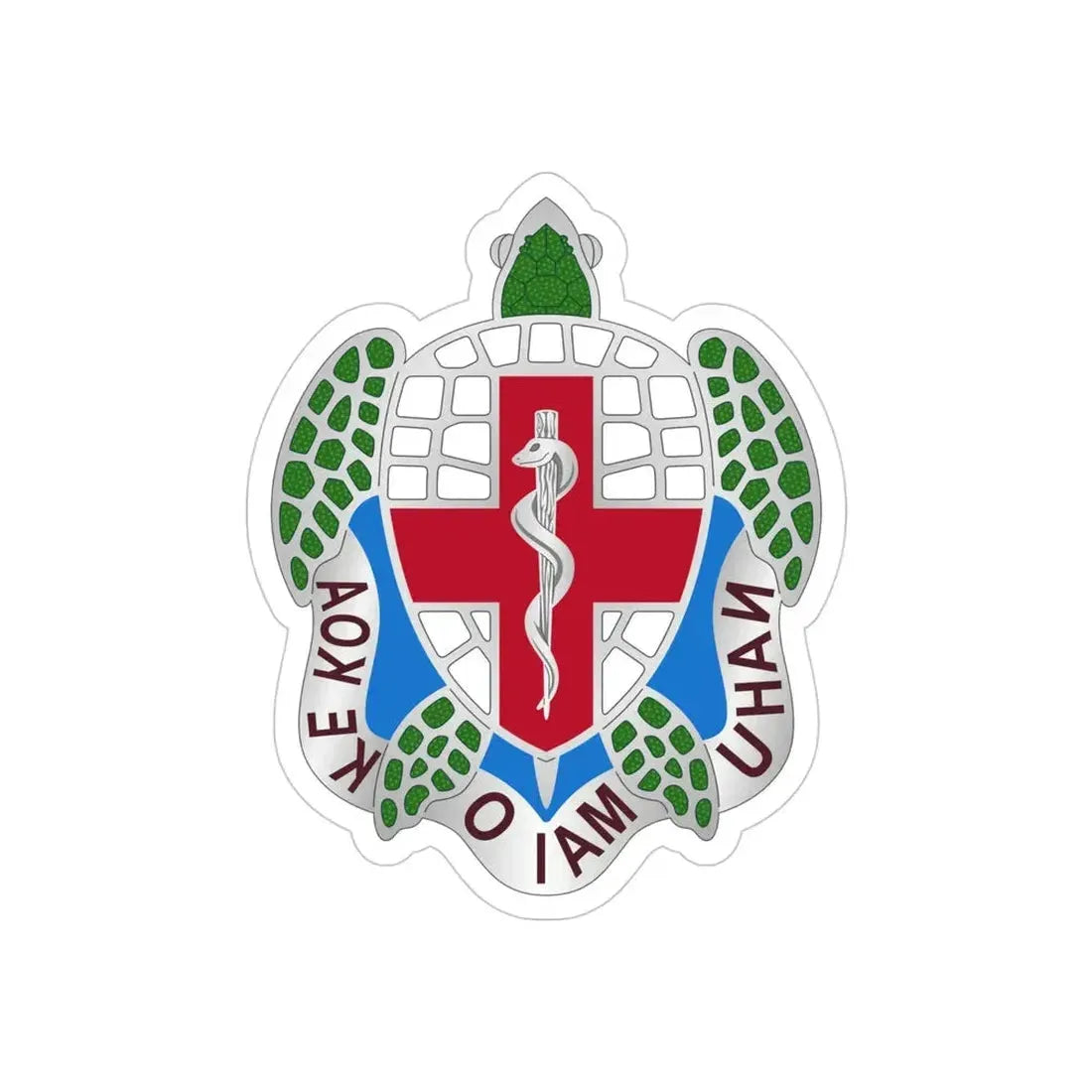 Dental Health Activity Hawaii (U.S. Army) REVERSE PRINT Transparent Die-Cut STICKER 4 Inch Die-Cut Transparent - The Sticker Space