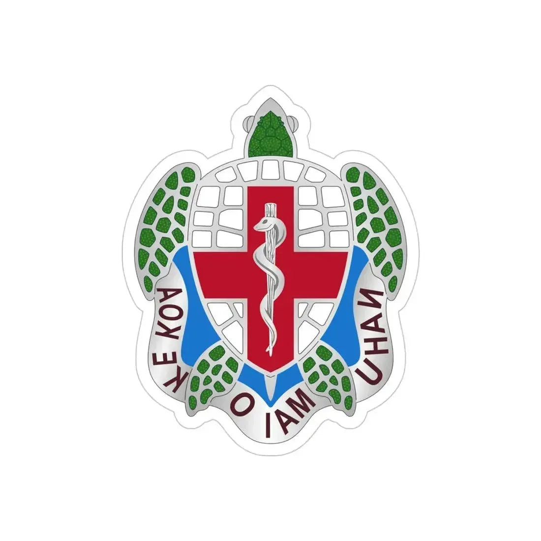 Dental Health Activity Hawaii (U.S. Army) REVERSE PRINT Transparent Die-Cut STICKER 5 Inch Die-Cut Transparent - The Sticker Space