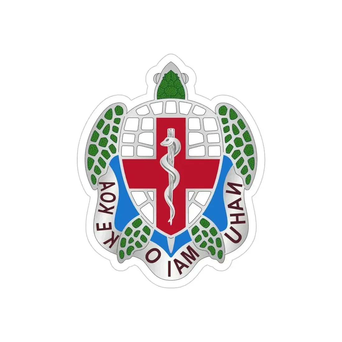 Dental Health Activity Hawaii (U.S. Army) REVERSE PRINT Transparent Die-Cut STICKER 6 Inch Die-Cut Transparent - The Sticker Space