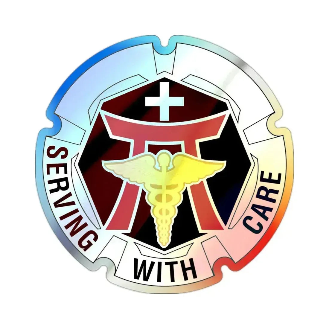 Dental Health Activity Japan (U.S. Army) Holographic STICKER Die-Cut Vinyl Decal 2 Inch Holographic - The Sticker Space