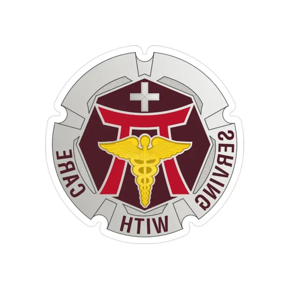 Dental Health Activity Japan (U.S. Army) REVERSE PRINT Transparent Die-Cut STICKER 2 Inch Die-Cut Transparent - The Sticker Space