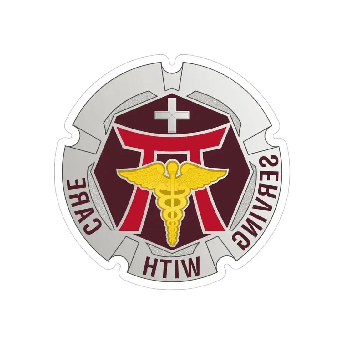 Dental Health Activity Japan (U.S. Army) REVERSE PRINT Transparent Die-Cut STICKER 4 Inch Die-Cut Transparent - The Sticker Space