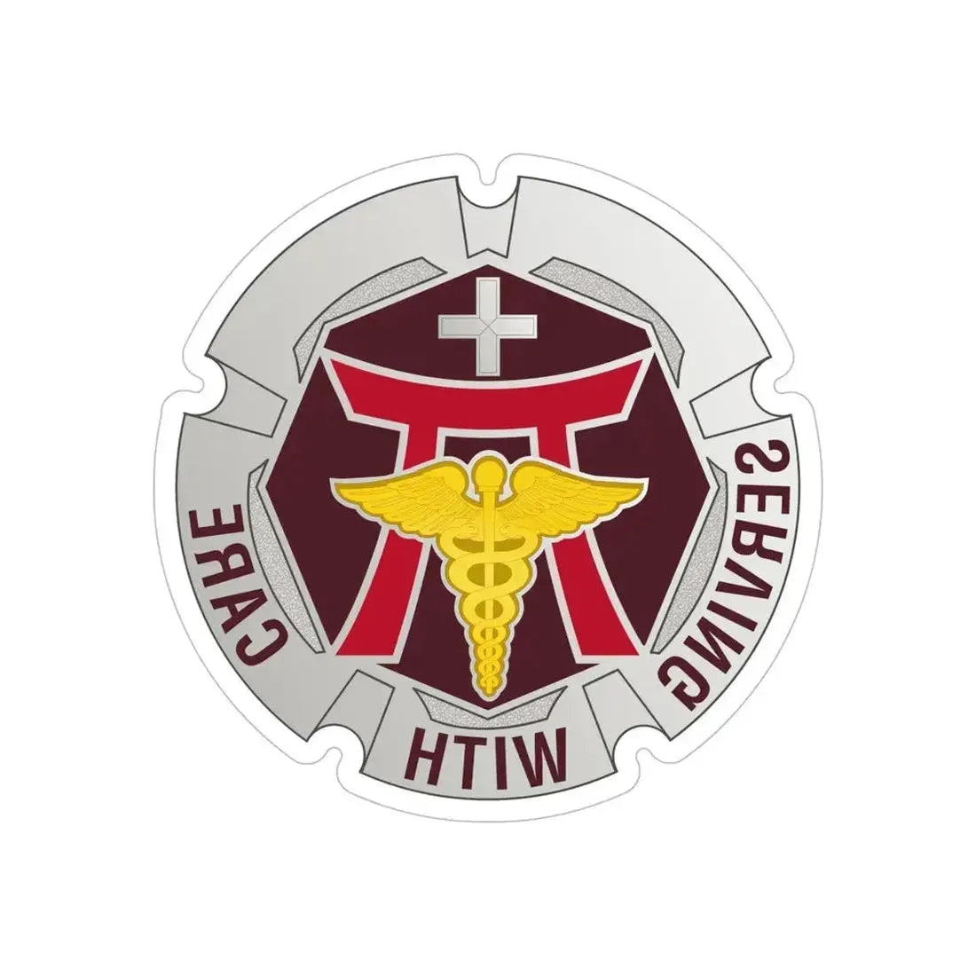 Dental Health Activity Japan (U.S. Army) REVERSE PRINT Transparent Die-Cut STICKER - The Sticker Space