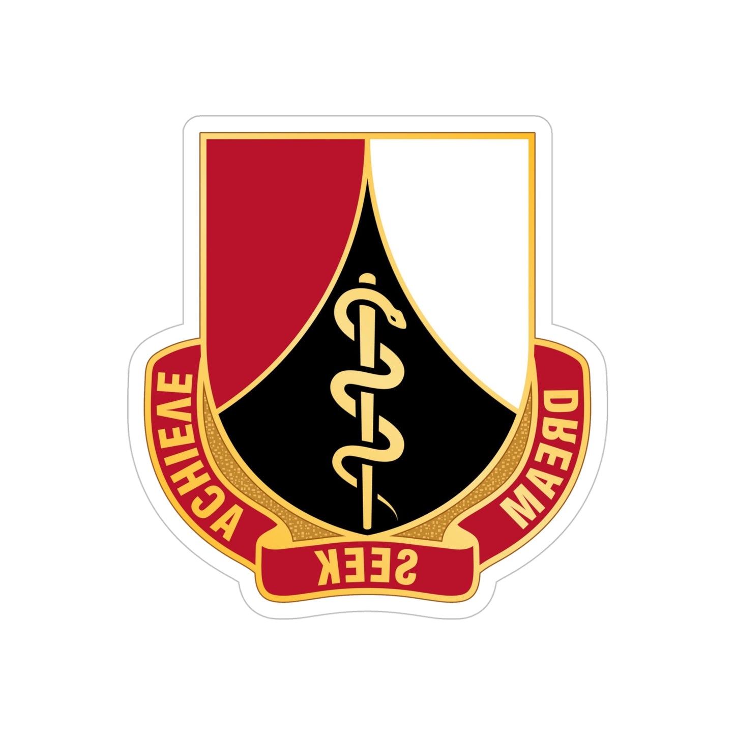 Dental Health Activity Rheinland Pfalz (U.S. Army) REVERSE PRINT Transparent STICKER-5" × 5"-The Sticker Space