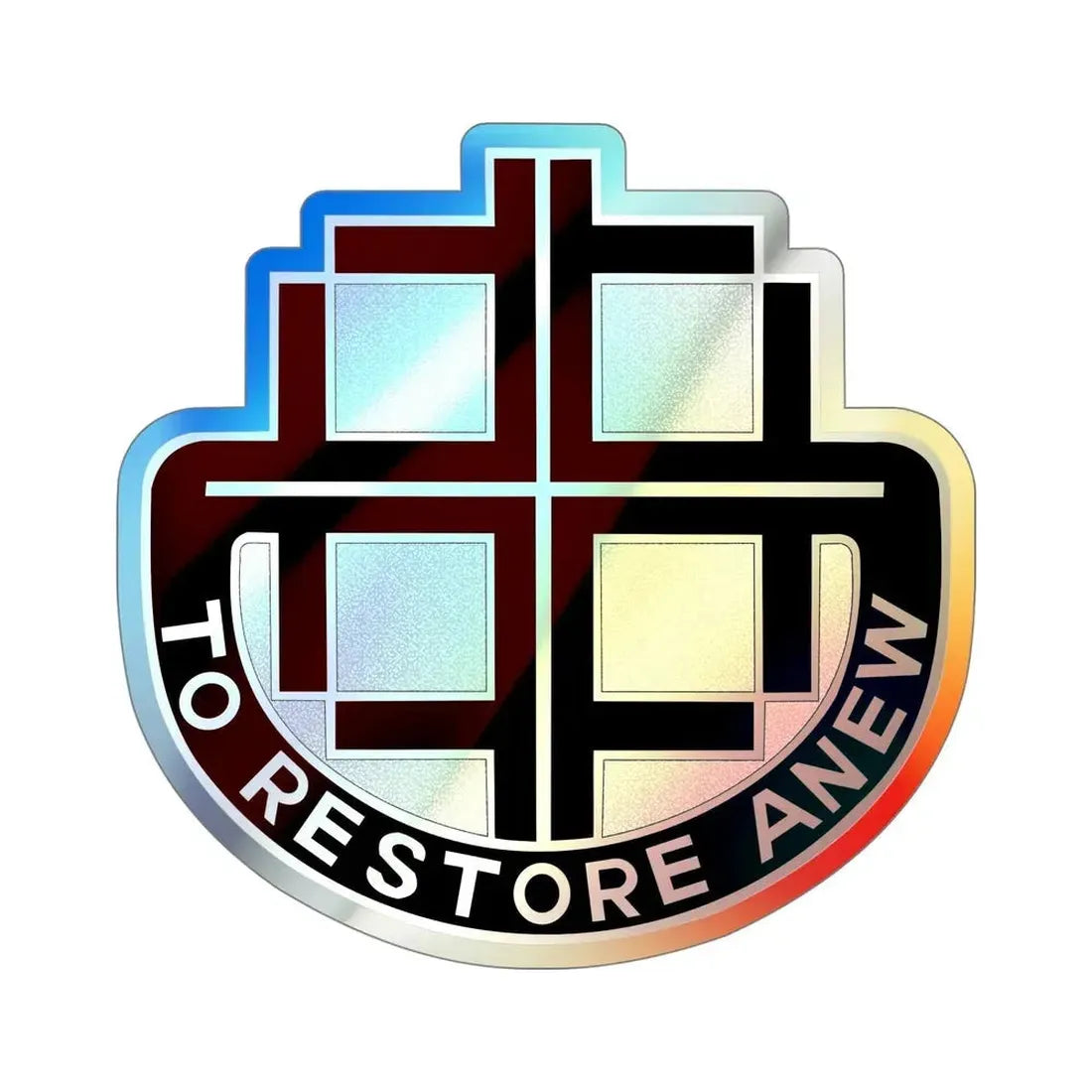 Dental Laboratory Alameda (U.S. Army) Holographic STICKER Die-Cut Vinyl Decal 5 Inch Holographic - The Sticker Space