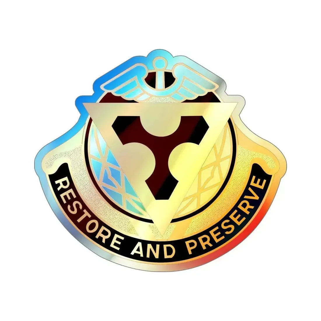 Dental Laboratory Fort Sam Houston (U.S. Army) Holographic STICKER Die-Cut Vinyl Decal 6 Inch Holographic - The Sticker Space