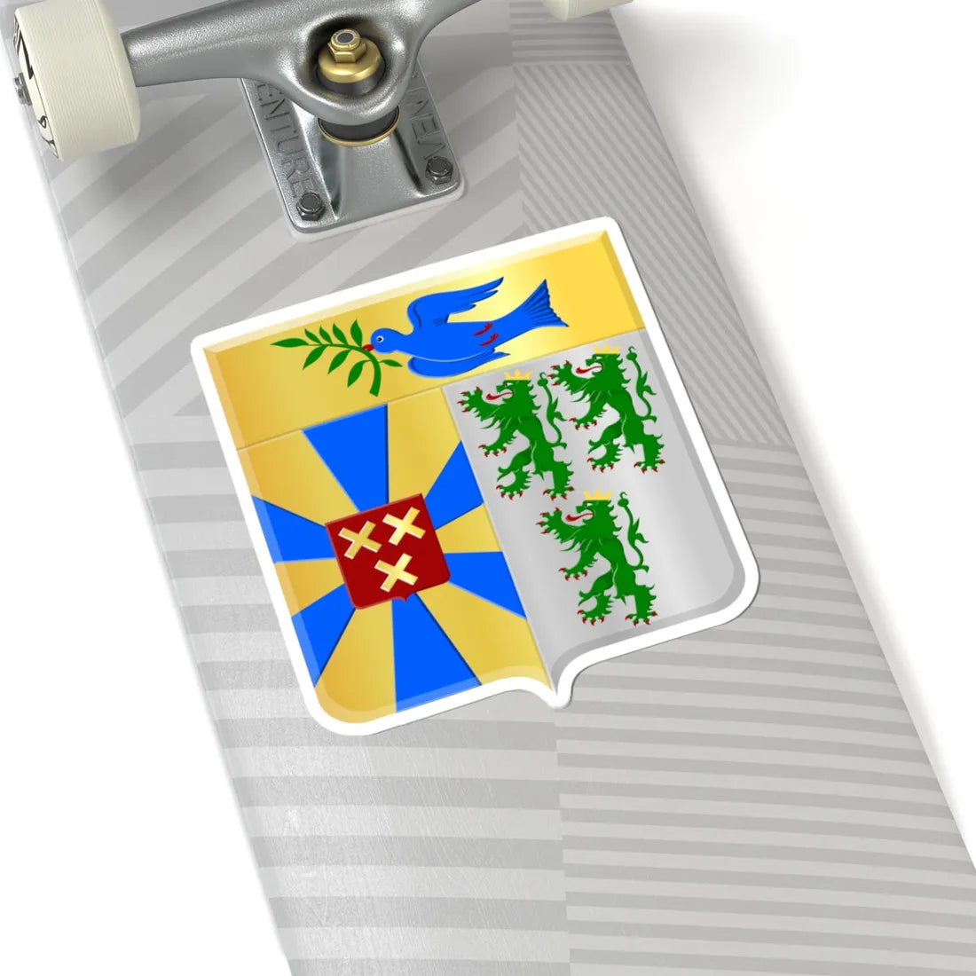 Dentergem wapen (Belgium) (Coat of Arms) STICKER Vinyl Kiss-Cut Decal - The Sticker Space