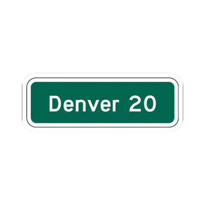Denver 20 MUTCD D2-1 (Colorado) (Road Sign) STICKER Vinyl Kiss-Cut Decal 2 Inch White - The Sticker Space