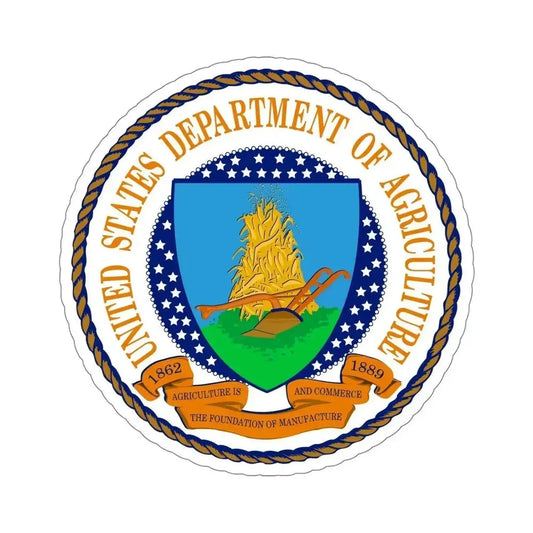 Department of Agriculture STICKER Vinyl Die-Cut Decal 6 Inch - The Sticker Space