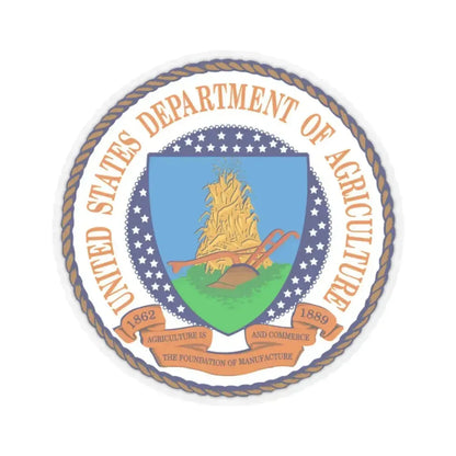 Department of Agriculture - STICKER Vinyl Kiss-Cut Decal 2 Inch Transparent - The Sticker Space