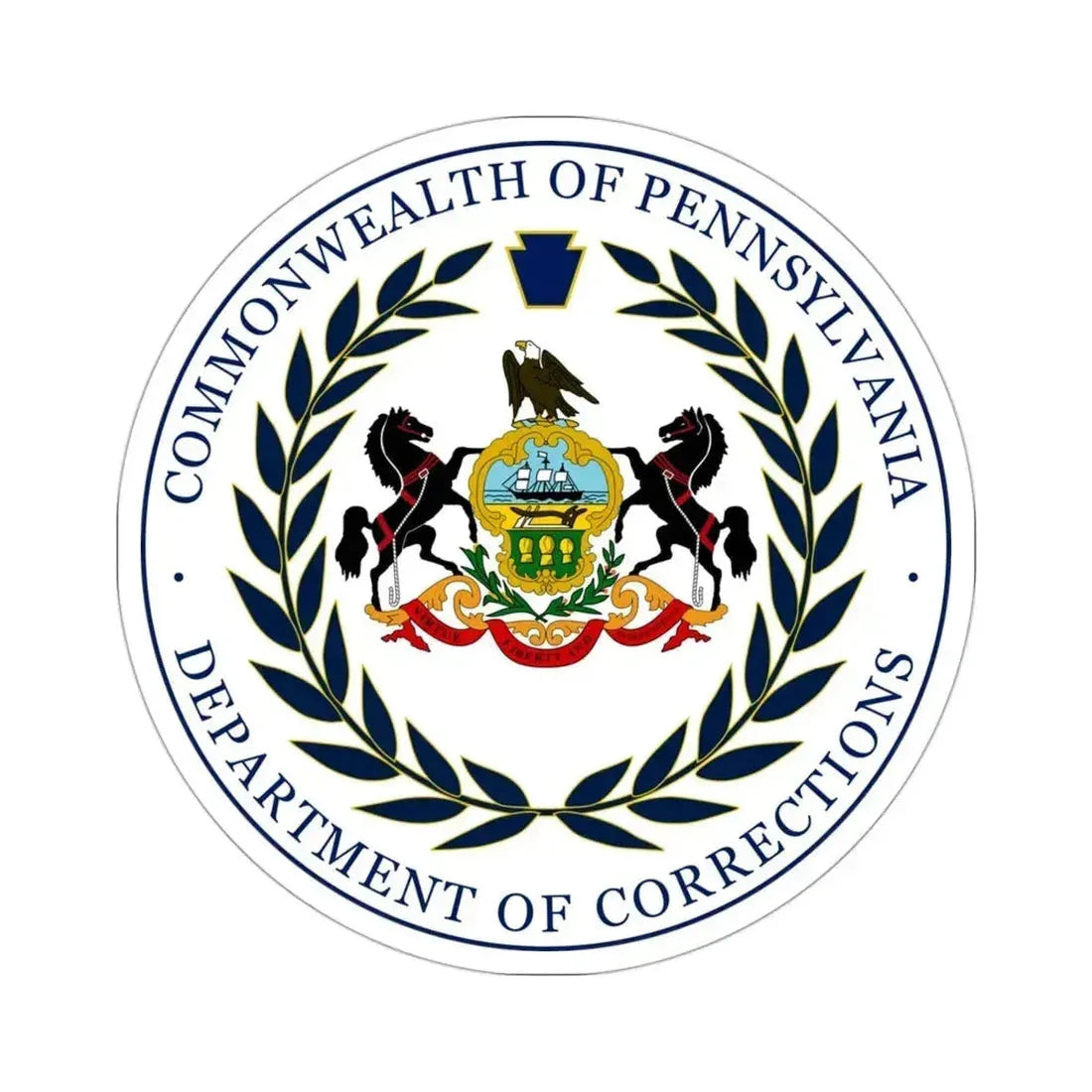 Department of Corrections of Pennsylvania STICKER Vinyl Die-Cut Decal 3 Inch - The Sticker Space