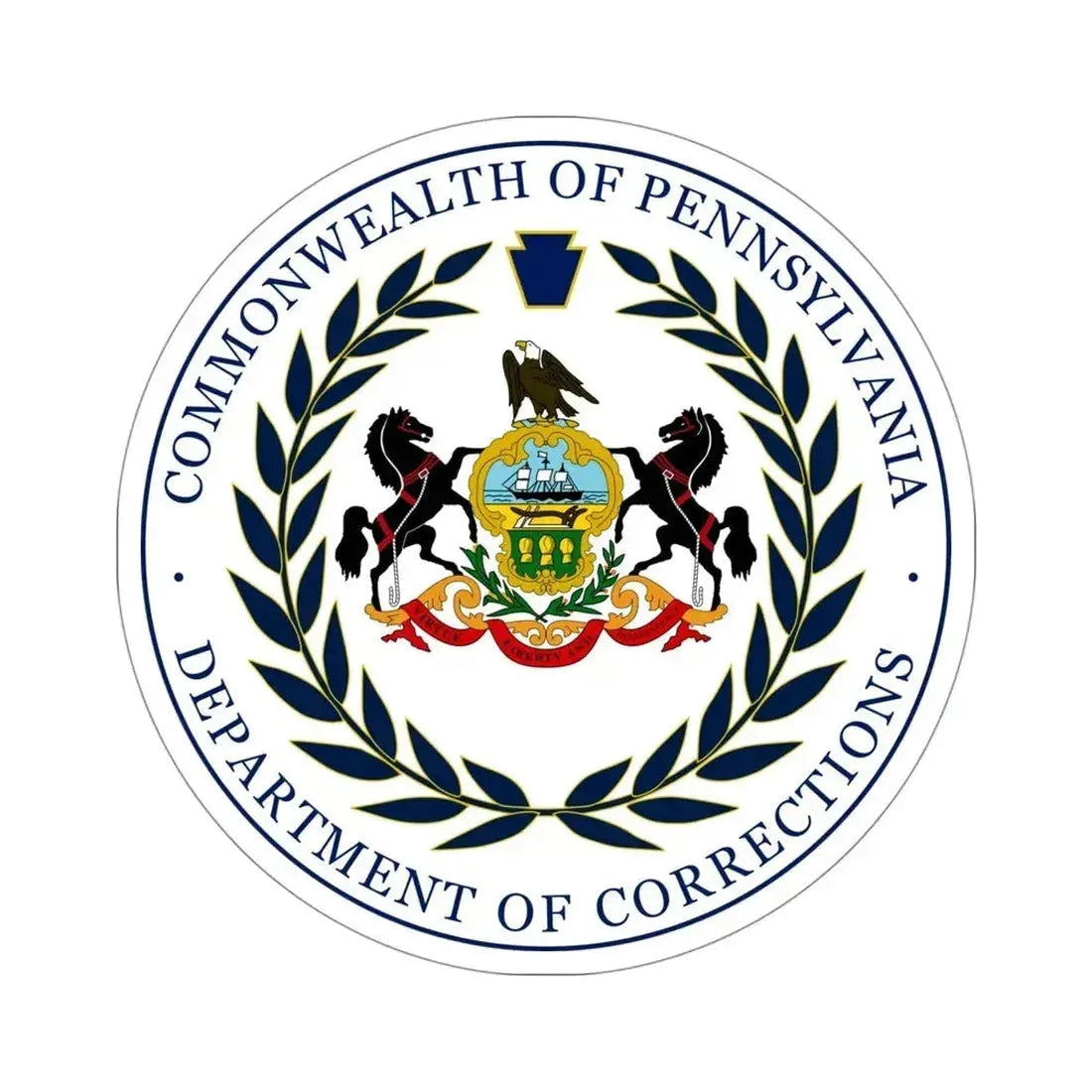 Department of Corrections of Pennsylvania STICKER Vinyl Die-Cut Decal 4 Inch - The Sticker Space