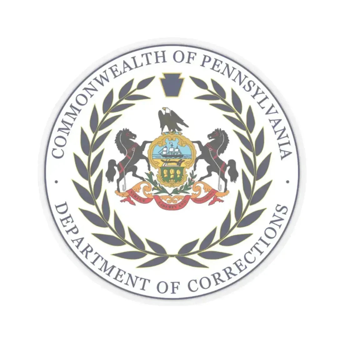 Department of Corrections of Pennsylvania - STICKER Vinyl Kiss-Cut Decal 2 Inch Transparent - The Sticker Space