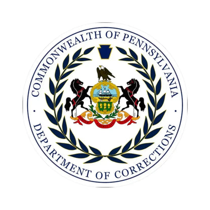 Department of Corrections of Pennsylvania - STICKER Vinyl Kiss-Cut Decal 2 Inch White - The Sticker Space