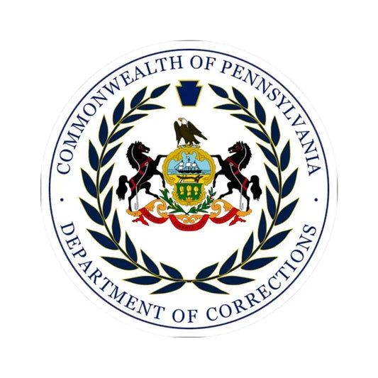 Department of Corrections of Pennsylvania - STICKER Vinyl Kiss-Cut Decal 2 Inch White - The Sticker Space