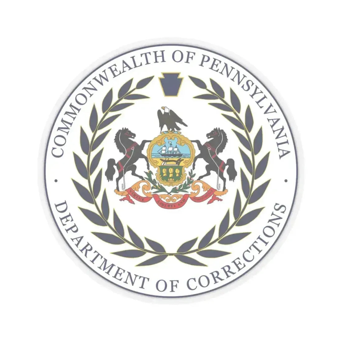 Department of Corrections of Pennsylvania - STICKER Vinyl Kiss-Cut Decal 3 Inch Transparent - The Sticker Space