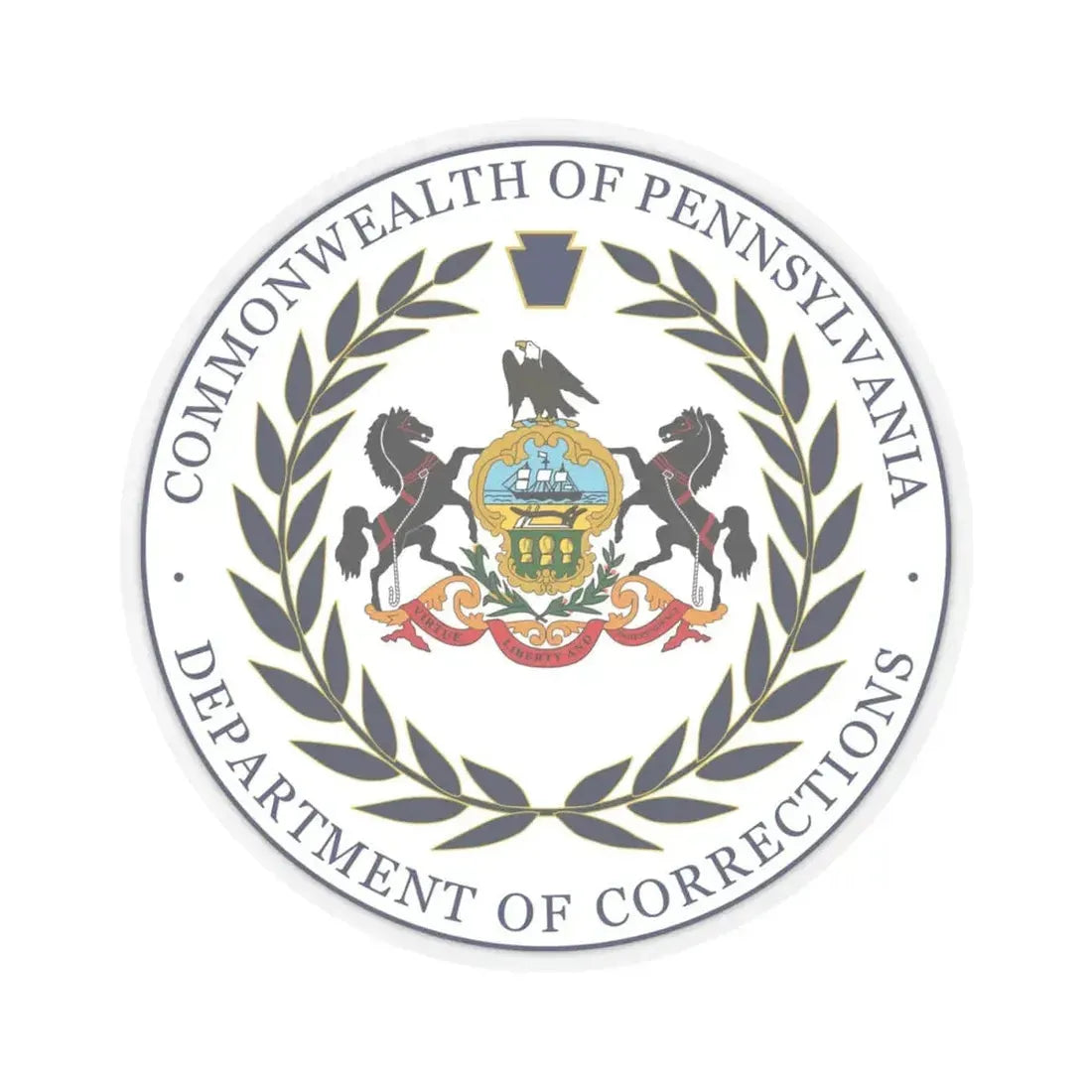 Department of Corrections of Pennsylvania - STICKER Vinyl Kiss-Cut Decal 4 Inch Transparent - The Sticker Space