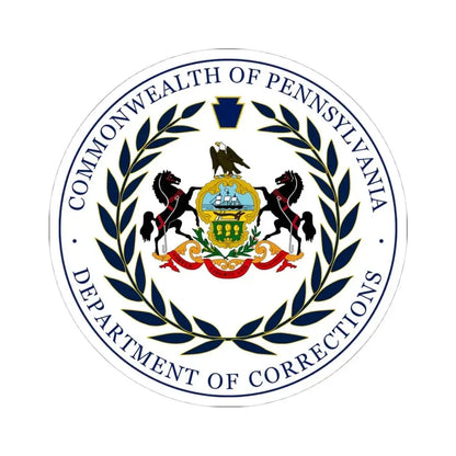 Department of Corrections of Pennsylvania - STICKER Vinyl Kiss-Cut Decal 4 Inch White - The Sticker Space