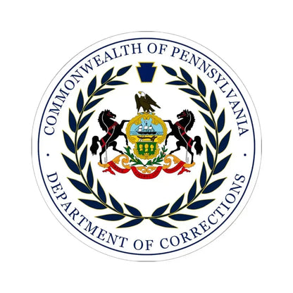 Department of Corrections of Pennsylvania - STICKER Vinyl Kiss-Cut Decal 6 Inch White - The Sticker Space