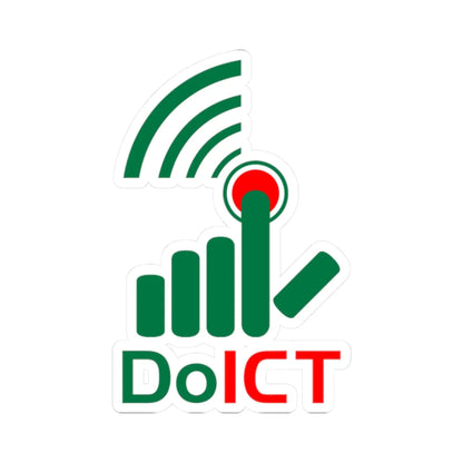 Department of Information and Communication Technology DoICT (Bangladesh) (Coat of Arms) STICKER Vinyl Kiss-Cut Decal 2 Inch White - The Sticker Space