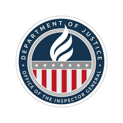 Department of Justice Office of the Inspector General STICKER Vinyl Die-Cut Decal - The Sticker Space