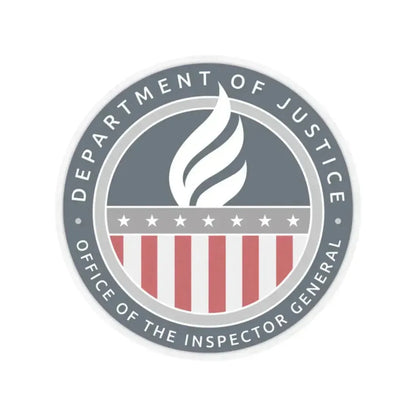 Department of Justice Office of the Inspector General - STICKER Vinyl Kiss-Cut Decal 2 Inch Transparent - The Sticker Space