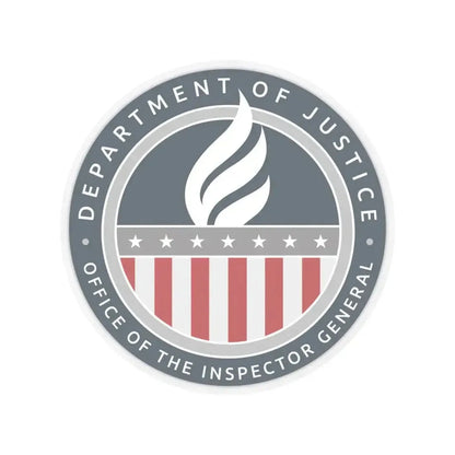 Department of Justice Office of the Inspector General - STICKER Vinyl Kiss-Cut Decal 4 Inch Transparent - The Sticker Space