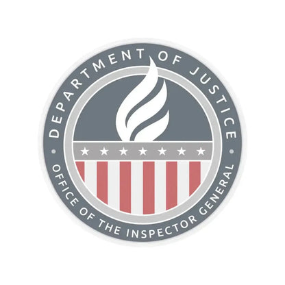 Department of Justice Office of the Inspector General - STICKER Vinyl Kiss-Cut Decal 6 Inch Transparent - The Sticker Space
