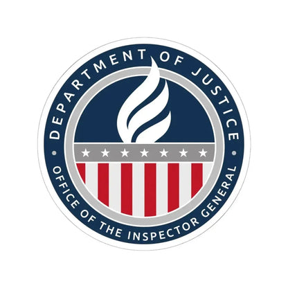 Department of Justice Office of the Inspector General - STICKER Vinyl Kiss-Cut Decal 6 Inch White - The Sticker Space