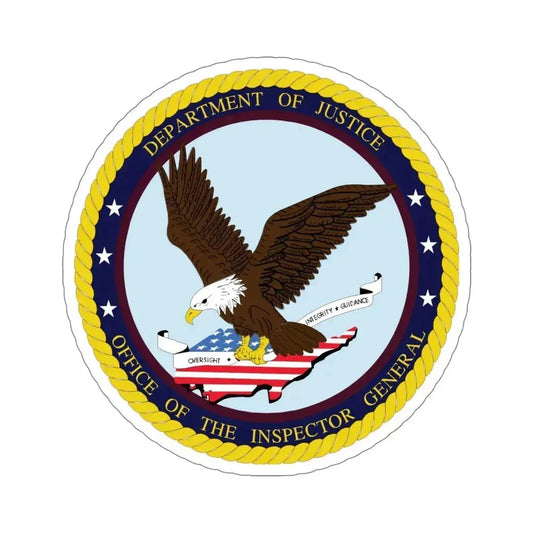 Department of Justice Office of the Inspector General v2 STICKER Vinyl Die-Cut Decal 6 Inch - The Sticker Space