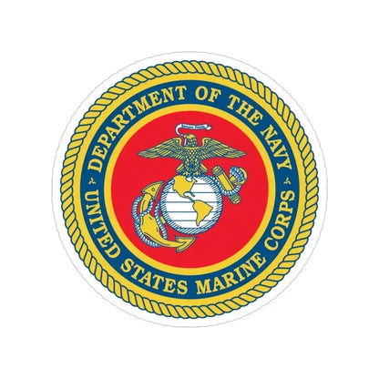 Department Of The Navy United States Marine Corps (USMC) Transparent STICKER Die-Cut Vinyl Decal 4 Inch - The Sticker Space