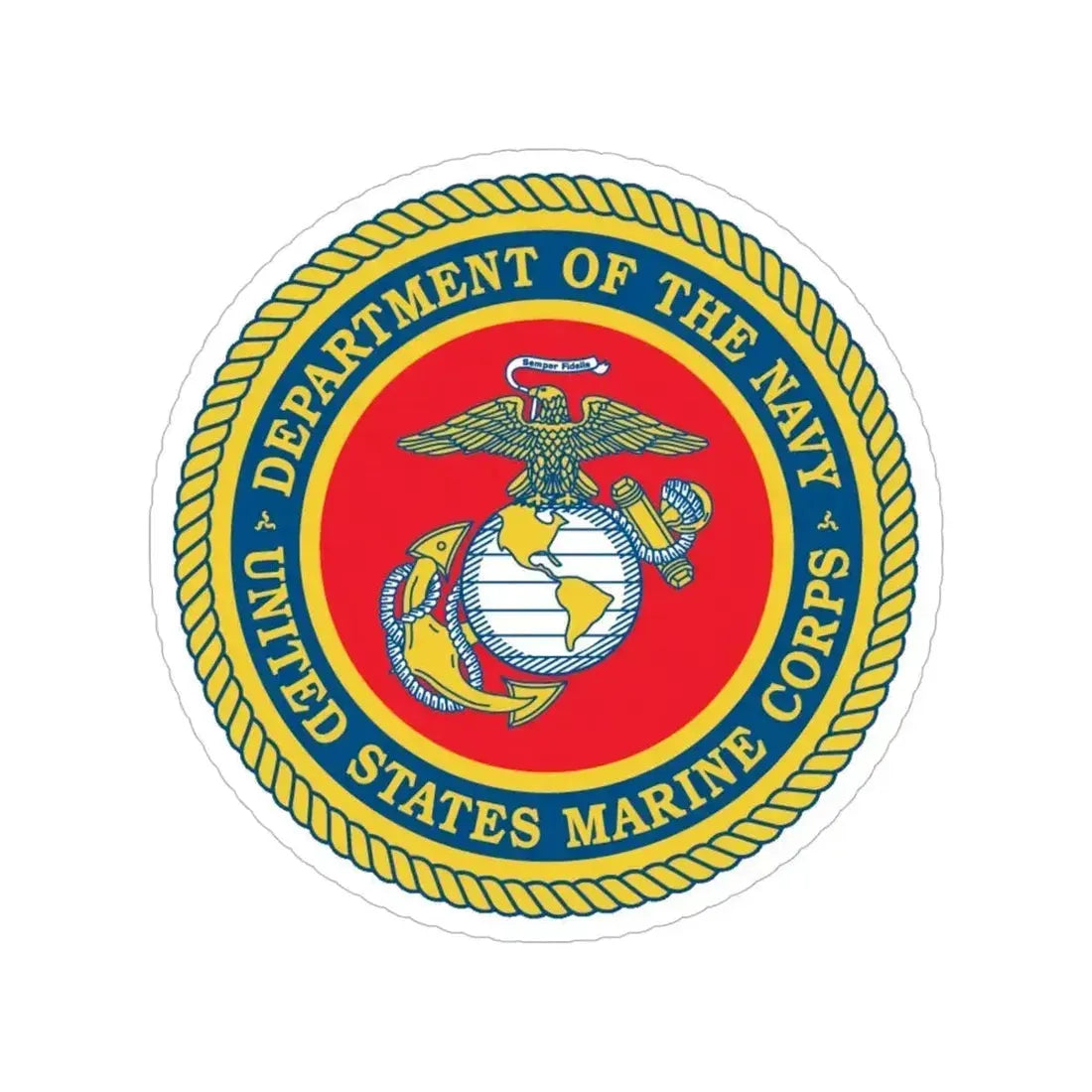 Department Of The Navy United States Marine Corps (USMC) Transparent STICKER Die-Cut Vinyl Decal 6 Inch - The Sticker Space