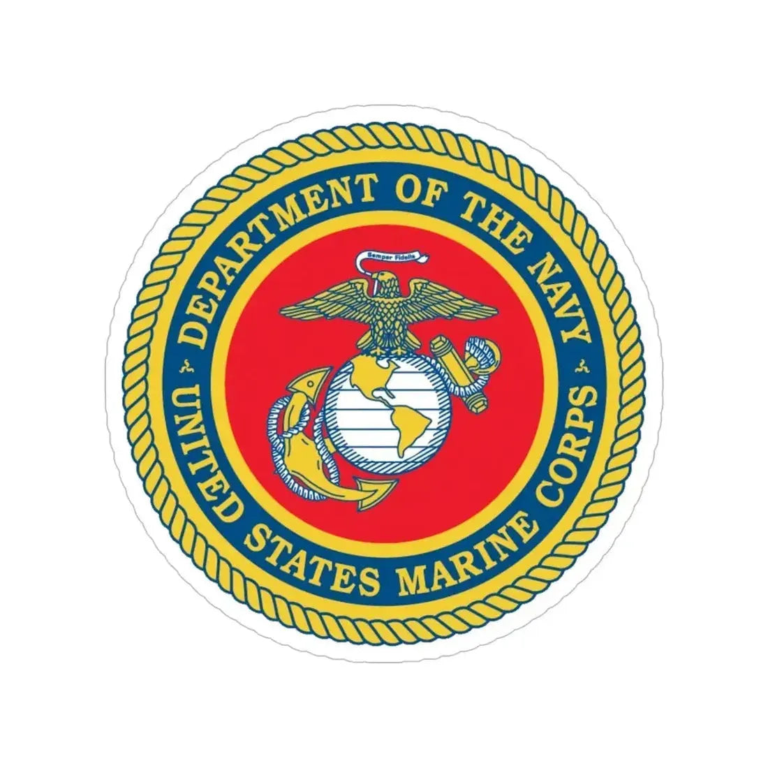 Department Of The Navy United States Marine Corps (USMC) Transparent STICKER Die-Cut Vinyl Decal - The Sticker Space