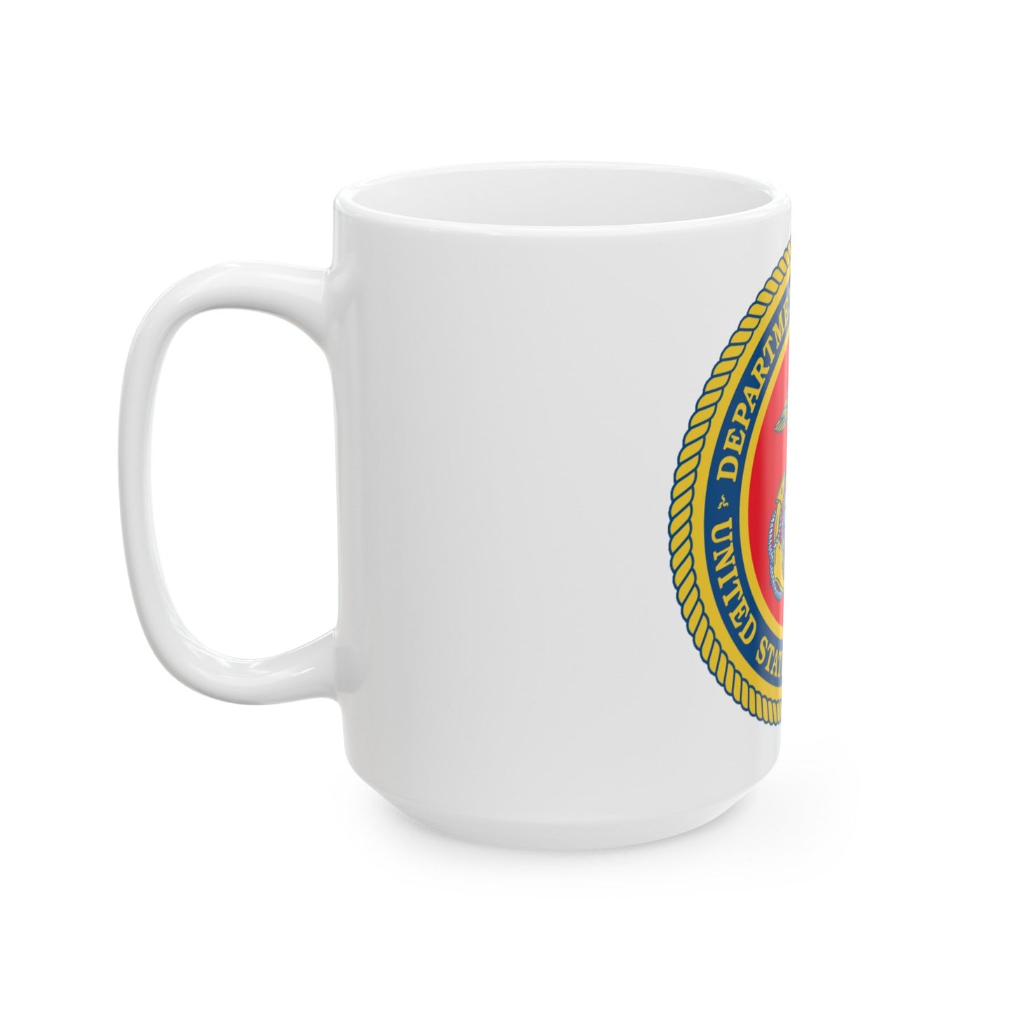 Department Of The Navy United States Marine Corps (USMC) White Coffee Mug-The Sticker Space