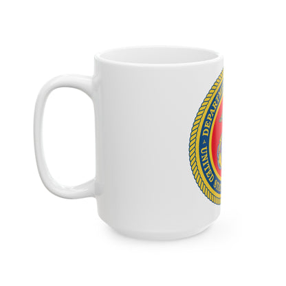 Department Of The Navy United States Marine Corps (USMC) White Coffee Mug-The Sticker Space