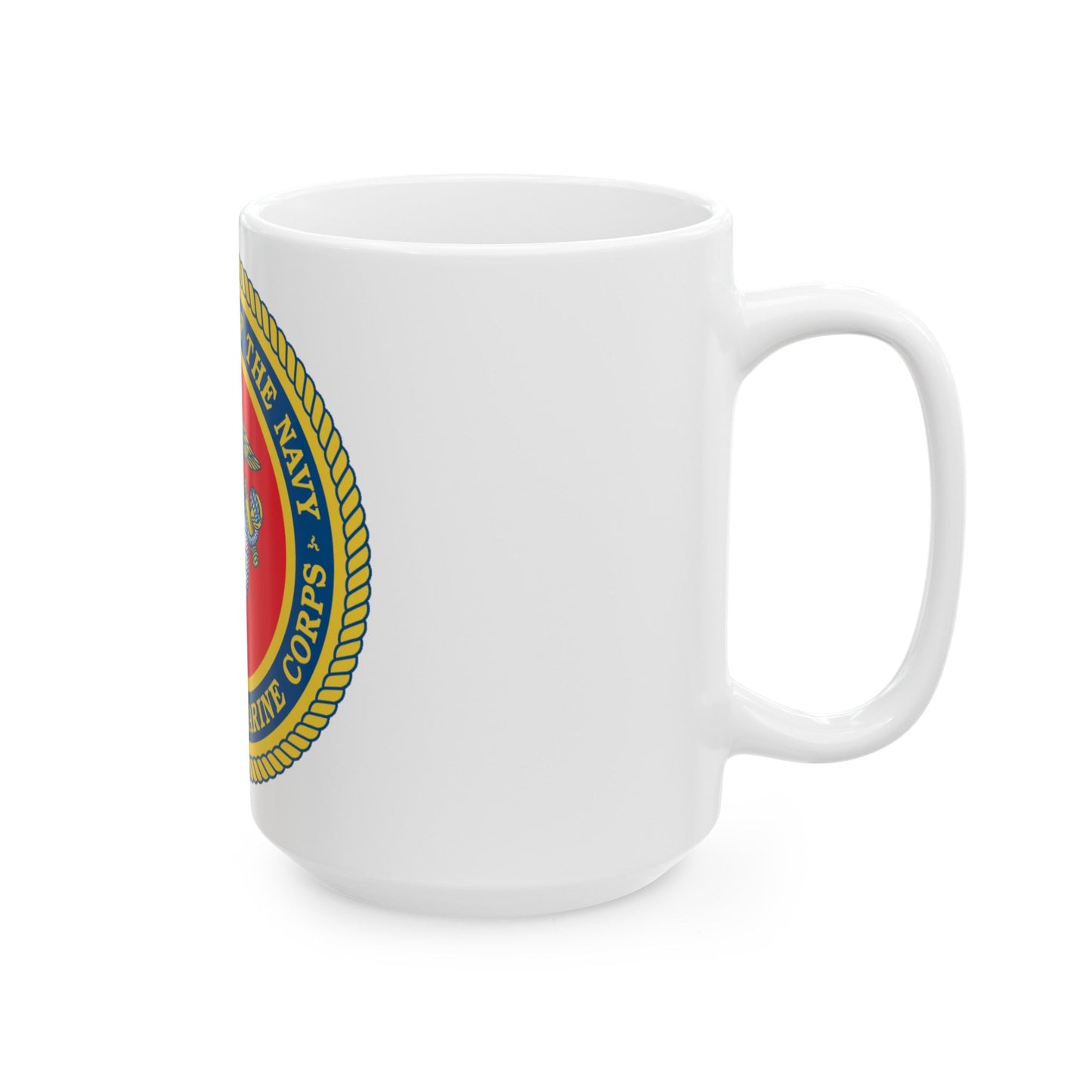 Department Of The Navy United States Marine Corps (USMC) White Coffee Mug-The Sticker Space