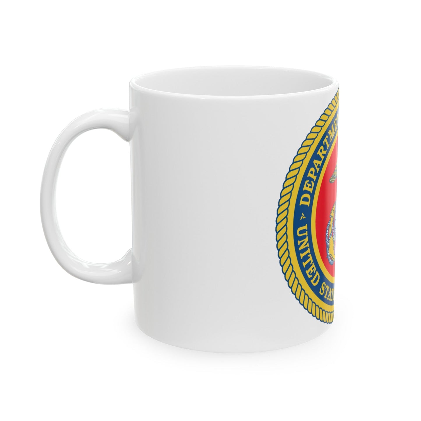 Department Of The Navy United States Marine Corps (USMC) White Coffee Mug-The Sticker Space