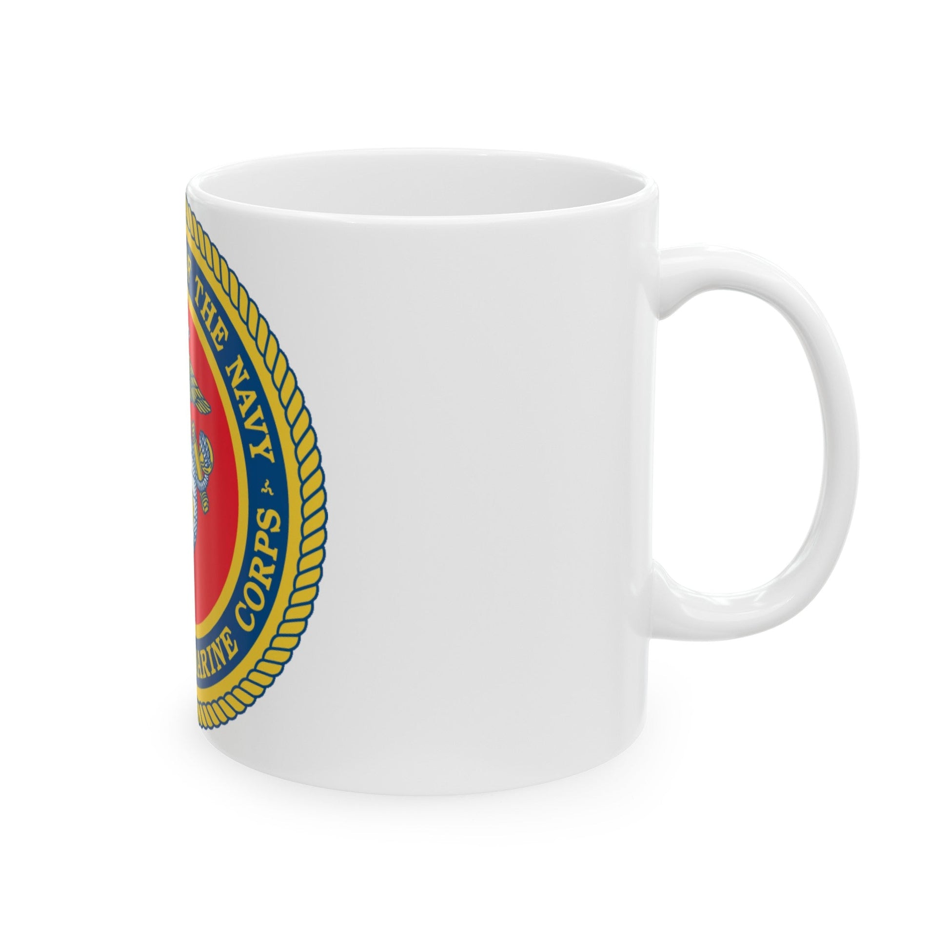 Department Of The Navy United States Marine Corps (USMC) White Coffee Mug-The Sticker Space