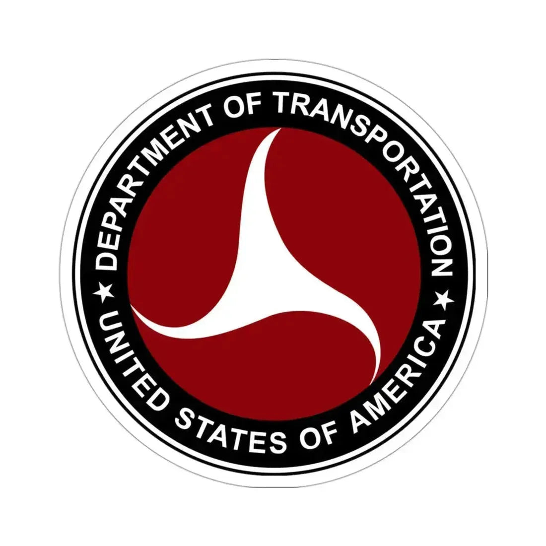 Department of Transportation 1980 STICKER Vinyl Die-Cut Decal 3 Inch - The Sticker Space