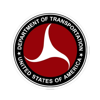 Department of Transportation 1980 - STICKER Vinyl Kiss-Cut Decal 3 Inch White - The Sticker Space